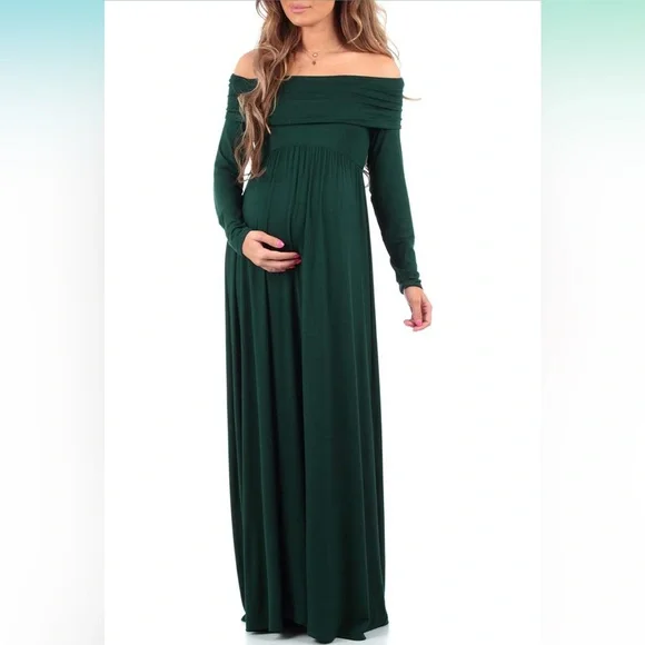 green emerald velvet dress Aria Hunter Green Sequin Dress - DM Exclusive - Nursing Friendly - Maternity Friendly